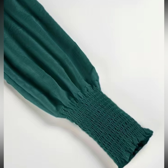 Boho shirred lantern sleeve blouse - Picture 15 of 15